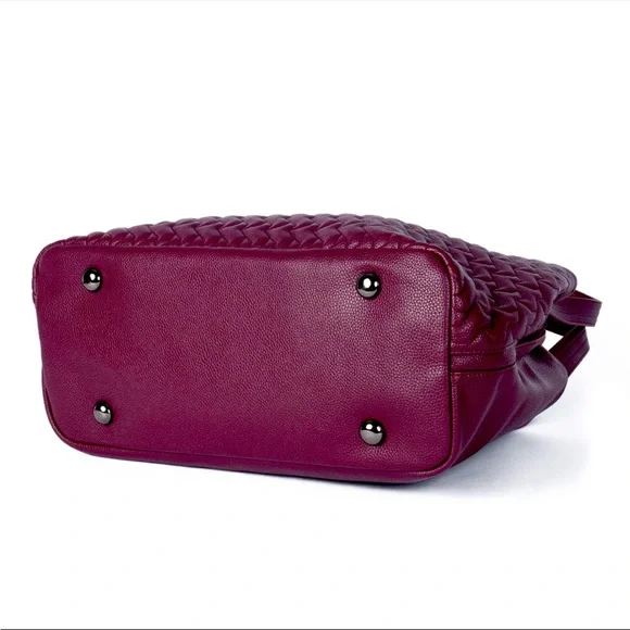 NWT: LUG TEMPO VL TOTE- WINE RED - BEAUTIFUL VEGAN LEATHER W/ INSULATED … - Picture 4 of 7